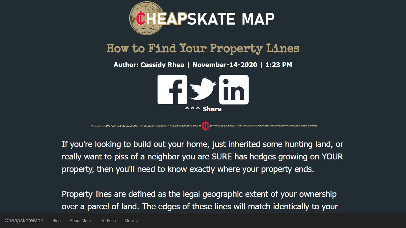 How to Find Property Lines | Parcel Survey Lines for Free - Cheapskate Map